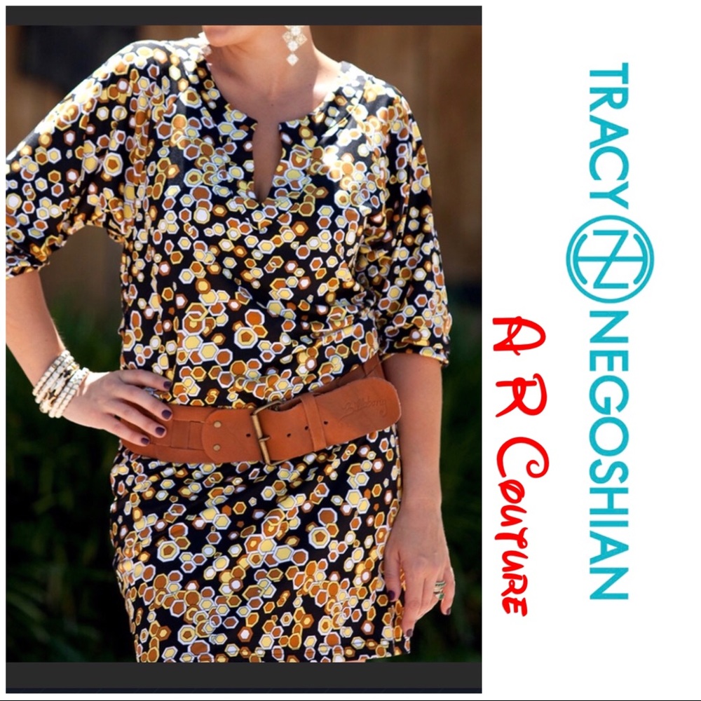 Honeycomb 3/4 Sleeve Dress